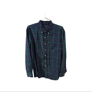 Gap Brand Long Sleeve Shirt. Extra Large Size. Plaid Design Green and Blue Color